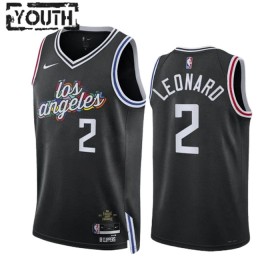 Camiseta Niños NBA Los Angeles Clippers Kawhi Leonard 2 2022-23 Nike City Edition Negro Swingman